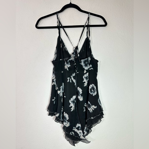 Free People Seeing Double Printed Cami in Washed Black size Medium NWT - Picture 11 of 12